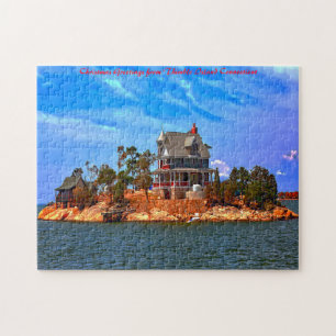 Thimble Island Connecticut. Kerstgroeten Legpuzzel