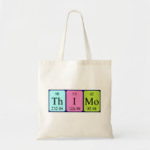 Thimo periodieke lijstnaam canvas tas (Voorkant)