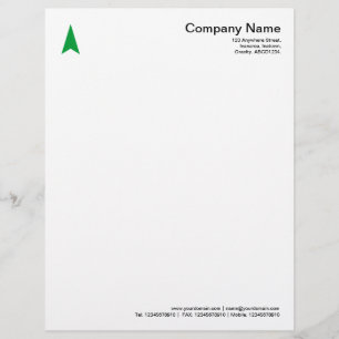 Thin Arrow - Grass Green Briefhoofd Sjabloon
