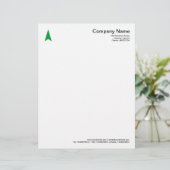 Thin Arrow - Grass Green Briefhoofd Sjabloon (Staand voorkant)