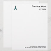 Thin Arrow - Moss Green Briefhoofd (Voorkant / Achterkant)