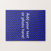 Thin Black and Blue Diagonal Stripes Legpuzzel (Horizontaal)