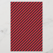 Thin Black and Red Diagonal Stripes Flyer (Voorkant)