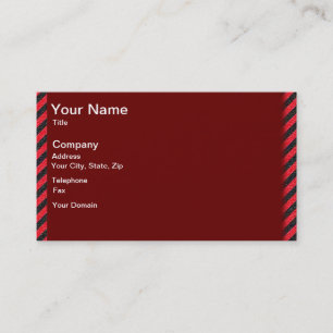 Thin Black and Red Diagonal Stripes Visitekaartje