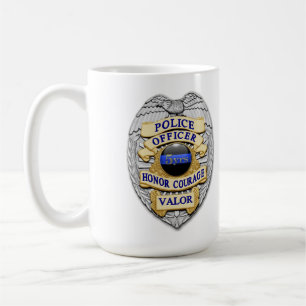 Thin Blue Line - 5 jaar Achievement Police Badge Koffiemok