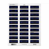 Thin Blue Line Aangepast Etiket (Full Sheet)