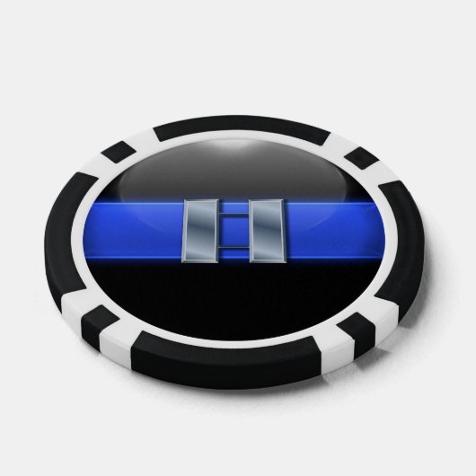 Thin Blue Line Aangepast Poker Chips (Enkel)