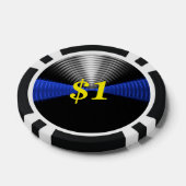 Thin Blue Line Aangepast Poker Chips (Enkel)
