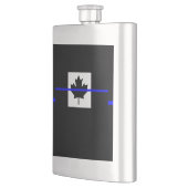Thin Blue Line Accent on Canadian Flag Flacon (Links)