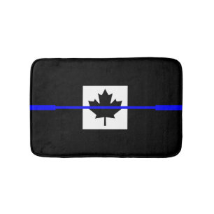 Thin Blue Line Accent op Canadese vlag Badmat