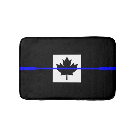 Thin Blue Line Accent op Canadese vlag Badmat (Voorkant)