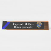 Thin Blue Line - Agency Patch Desk Name Bord Bureau Naambordje (Voorkant)