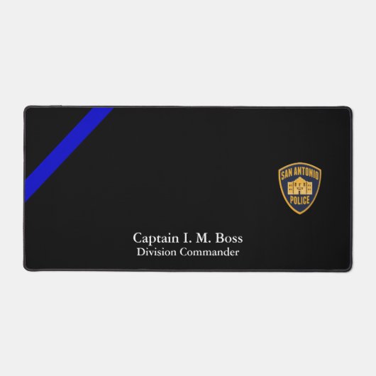 Thin Blue Line - Agency Patch Desk Name Bord Bureaumat (Voorkant)