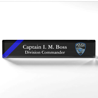 Thin Blue Line - Agency Patch Desk Name Bord Naambordje