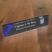 Thin Blue Line - Agency Patch Desk Name Bord Naambordje (Zijkant)