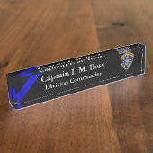 Thin Blue Line - Agency Patch Desk Name Bord Naambordje (Zijkant)