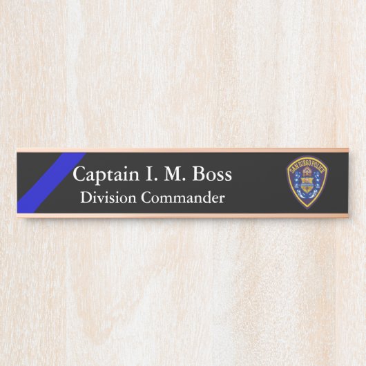 Thin Blue Line - Agency Patch Deurbordje (Voorkant)