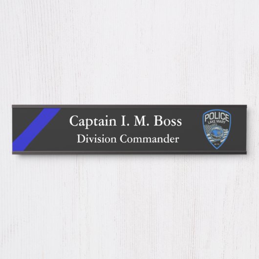 Thin Blue Line - Agency Patch Deurbordje (Voorkant)