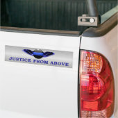 Thin Blue Line - Air Police Justice van boven af Bumpersticker (Op Truck)