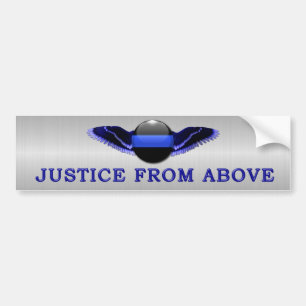 Thin Blue Line - Air Police Justice van boven af Bumpersticker