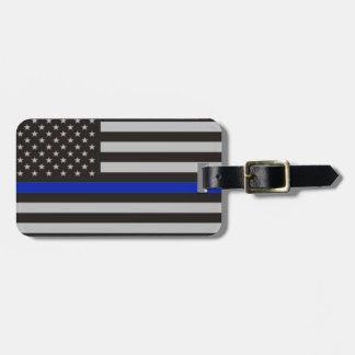 Thin Blue Line American Flag Bagagelabel