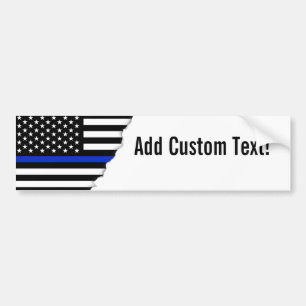 Thin Blue Line American Flag Bumpersticker