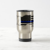 Thin Blue Line American Flag Custom Name Reisbeker (Center)