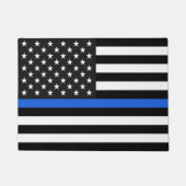 Thin Blue Line American Flag Deurmat (Voorkant)