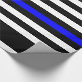 Thin Blue Line American Flag Graphic Decor Cadeaupapier (Hoek)