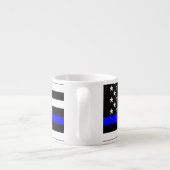 Thin Blue Line American Flag Graphic Decor Espresso Kop (Achterkant)