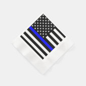Thin Blue Line American Flag Graphic Decor Servetten (Hoek)