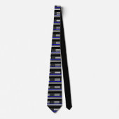 Thin Blue Line American Flag Graphic Decor Stropdas (Voorkant)