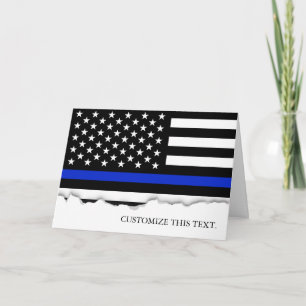 Thin Blue Line American Flag Kaart