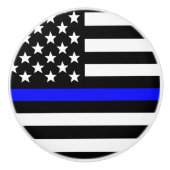 Thin Blue Line - American Flag Keramische Knop (Voorkant)