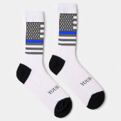 Thin Blue Line American flag law enforcement Sokken (Rechts)