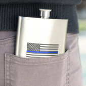 Thin blue line american flag law forcement drink flacon (Voorbeeld)