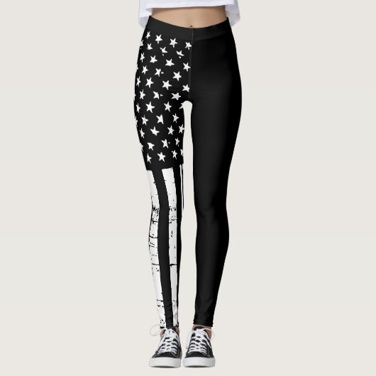 Thin Blue Line American Flag Leggings (Voorkant)
