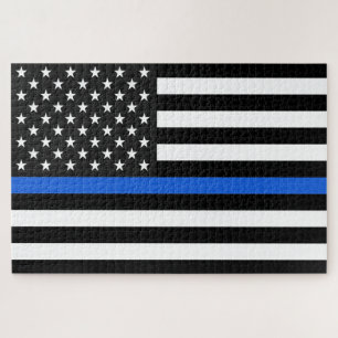 Thin Blue Line American Flag Legpuzzel