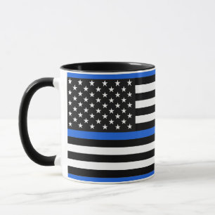 Thin Blue Line American Flag Mok
