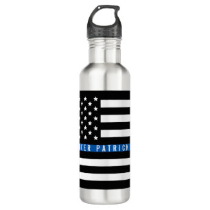 Thin Blue Line American Flag Monogram Waterfles