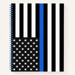 Thin Blue Line American Flag Notitieboek