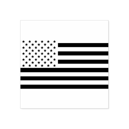 Thin Blue Line American Flag op een afbeelding Rubberstempel (Afrduk)