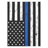 Thin Blue Line American Flag Police Tafelkleed (Voorkant)