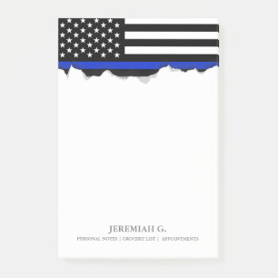Thin Blue Line American Flag Post-it® Notes