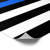 Thin Blue Line American Flag Poster (Hoek)