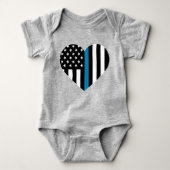 Thin Blue Line American Flag Romper (Voorkant)