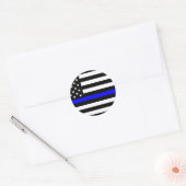 Thin Blue Line American Flag Ronde Sticker (Envelop)