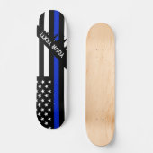 Thin Blue Line American Flag Skateboard (Voorkant)