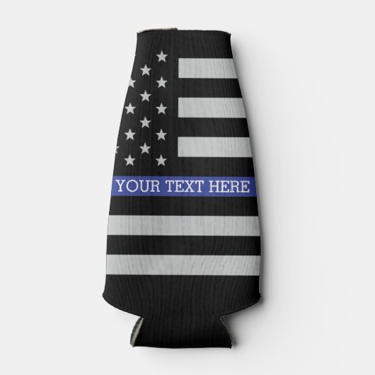 Thin Blue Line - American Flag Specialized Custom Flesjeskoeler (Voorkant)