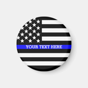 Thin Blue Line - American Flag Specialized Custom Magneet